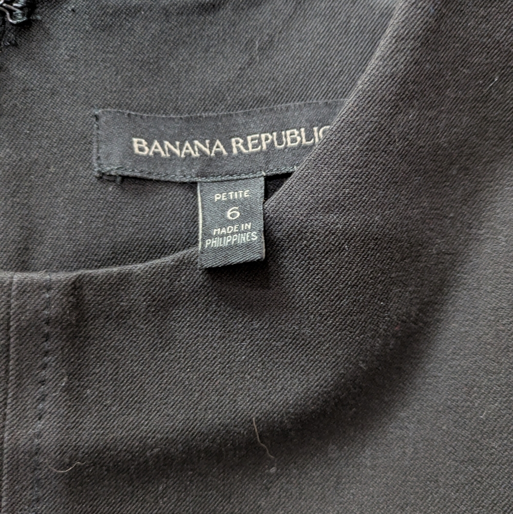 NWOT Banana Republic Black Sheath Midi Dress - Picture 3 of 5